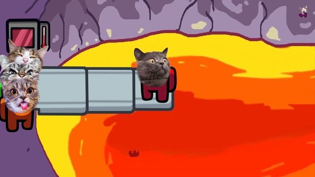 Happy Cat Compilation and Cats CREWMATES. All stories Cat version | Pushcats смотреть онлайн