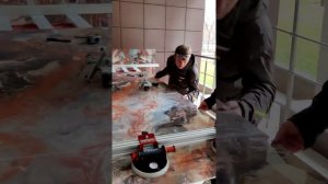 рез широкоформатной плитки шиной Sigma  #сигма  #инструменты