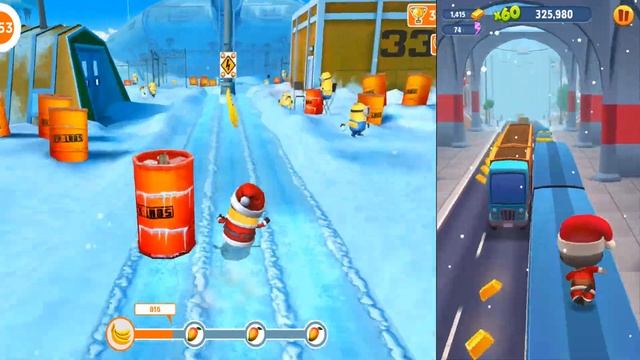 Santa Minion On Sleds Vs Santa Tom From talking tom gold run game смотреть онлайн