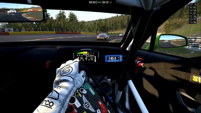 Assetto Corsa Competizione using TrackIR 5 & Crew Chief 1 Hour Race смотреть онлайн