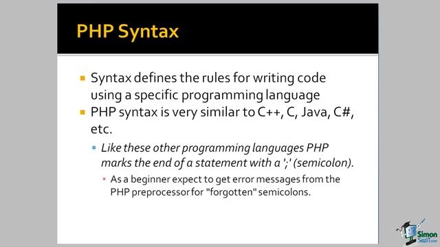001 Course Objectives PHP Definition Syntax Key Words and Tags | #PHP #Programming Training #Course смотреть онлайн