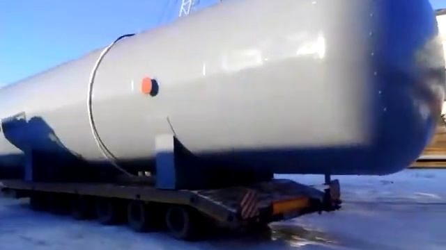 Перевозка негабаритной емкости для хранения топлива. смотреть онлайн