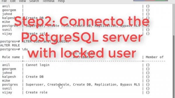 22. PostgreSQL DBA: Lock and unlock PostgreSQL user