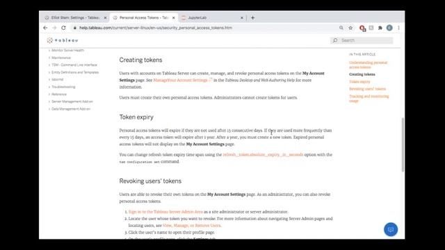 tableau-api-lib (detailed): personal access tokens смотреть онлайн