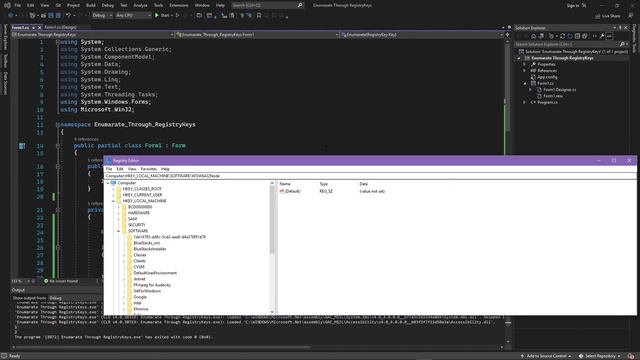 How to Enumerate through a registry key's values смотреть онлайн