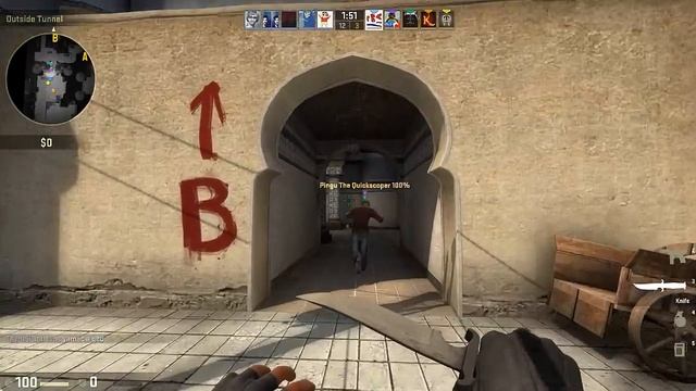 CSGO Fail - Worst rush B ever in Dust 2 смотреть онлайн