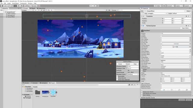 How to make a 2D Snow - Unity Particle System Tutorial смотреть онлайн