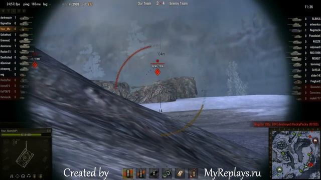WOT: Arctic Region - T30 - 3 frags смотреть онлайн
