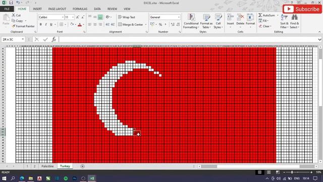 FLAG OF TURKEY IN EXCEL смотреть онлайн