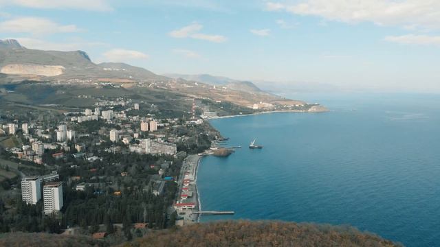 Гора Аю Даг. Аэросъемка смотреть онлайн