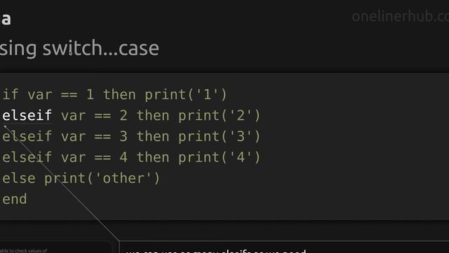Using switch...case #lua смотреть онлайн