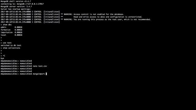 Importer / exporter des donnees dans une base Mongodb смотреть онлайн