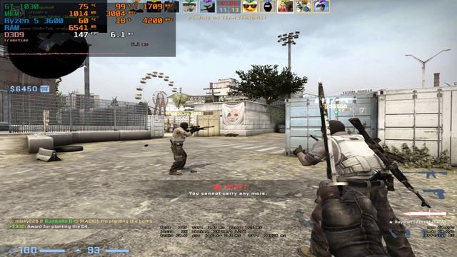 CS:GO : GT 1030 + Ryzen 5 3600 смотреть онлайн