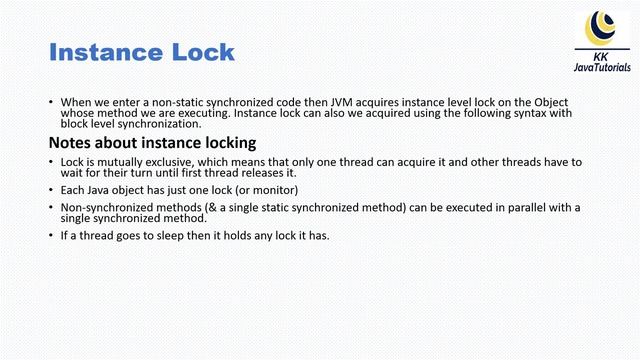 What is instance level locking and class level locking? || Java Object Locking interview question смотреть онлайн