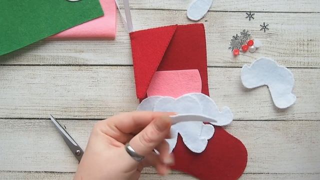 Новогодний сапожок из фетра | Christmas felt boot DIY смотреть онлайн