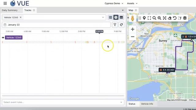 Cypress VUE Vehicle Tracks смотреть онлайн