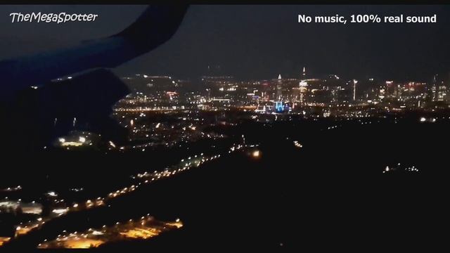 Landing at airport ?? Frankfurt FRA EDDF by NIGHT смотреть онлайн