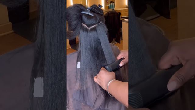 She FOUND me on YOUTUBE😱 😇 Silk Press +Sleek Pony on SUPER thick hair! смотреть онлайн