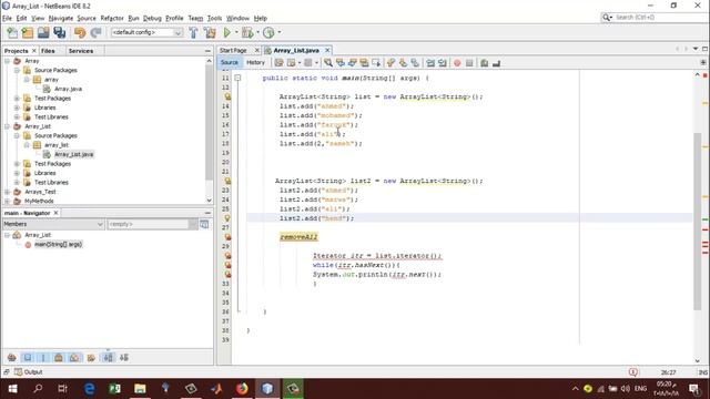 9-Java ArrayList-- removeAll method--باللغة العربية смотреть онлайн