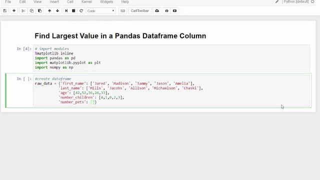 Pandas Python Tutorial: Highest Value in a Panda Dataframe Column смотреть онлайн
