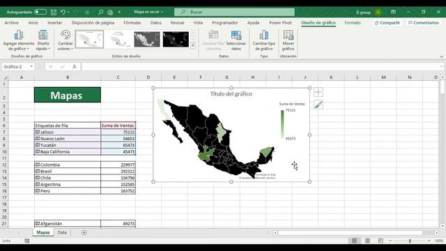 Como hacer un MAPA en EXCEL con datos смотреть онлайн