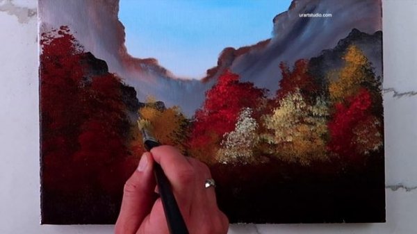Path Along the Mountain | Landscape Painting | Acrylics