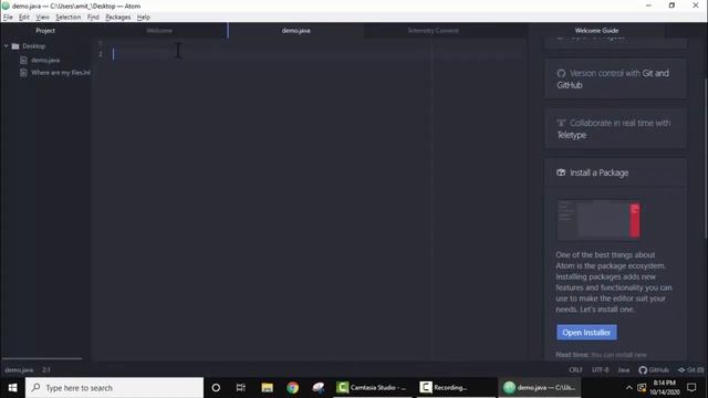 How to run Java on Atom Editor смотреть онлайн