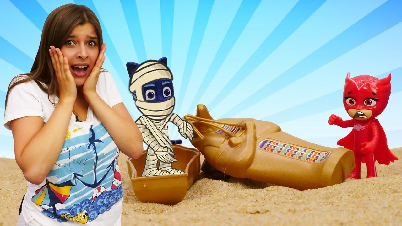Герои в масках и загадки пирамид - Тойклаб ищет Кэтбоя! Видео для детей игры и загадки смотреть онлайн