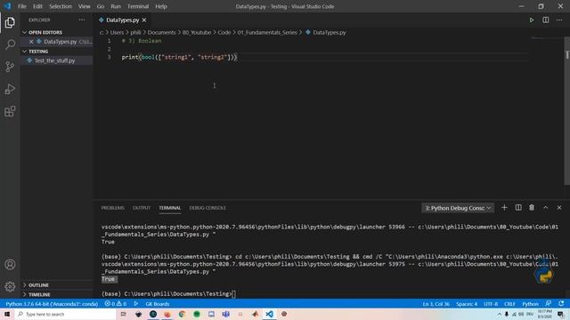Ep.1.3 Python Fundamental Datatypes - BOOLEANS смотреть онлайн