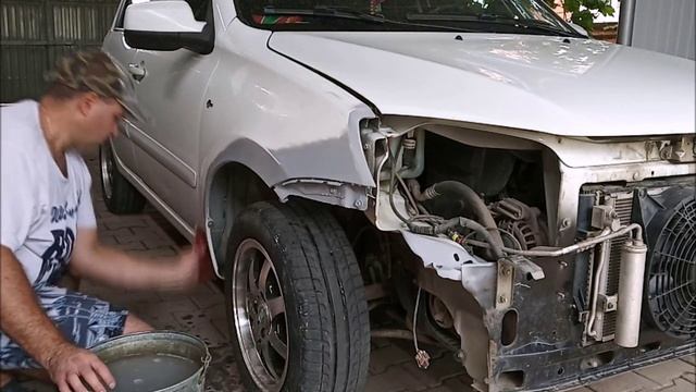 Тачка на прокачку! Калина 2 часть 5 ЗАЧИЩАЕМ КУЗОВ ПОД ПОКРАСКУ. смотреть онлайн