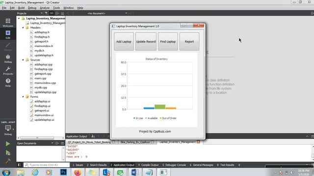 Project on Laptop Inventory in QT C++ смотреть онлайн