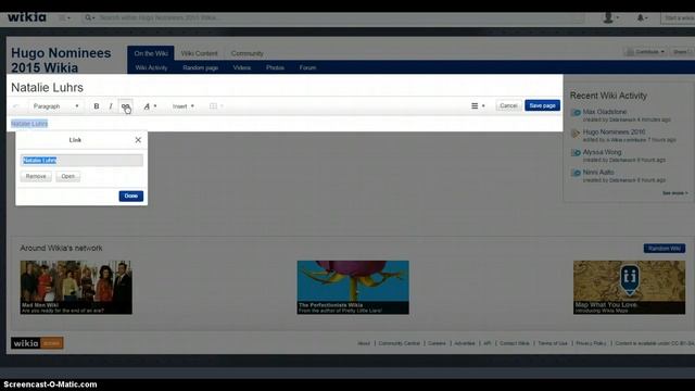 Adding a nom to Hugo Wiki смотреть онлайн