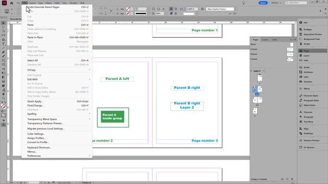 InDesign Script Override Parent Pages смотреть онлайн