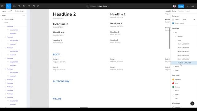 9. Текстовые стили в Figma (Фигма). Разработка StyleGuide/UI-Kit для веб-дизайна. смотреть онлайн