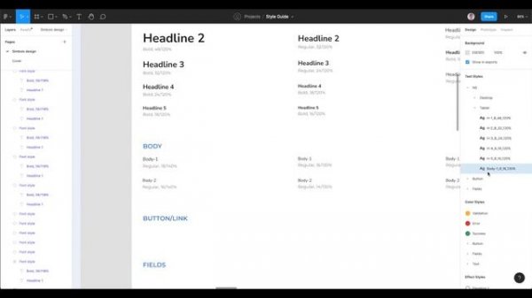 9. Текстовые стили в Figma (Фигма). Разработка StyleGuide/UI-Kit для веб-дизайна.