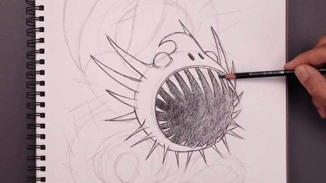 How To Draw Whispering Death Dragon | HTTYD Sketch Tutorial смотреть онлайн