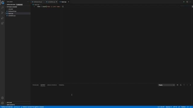 Python User Input смотреть онлайн