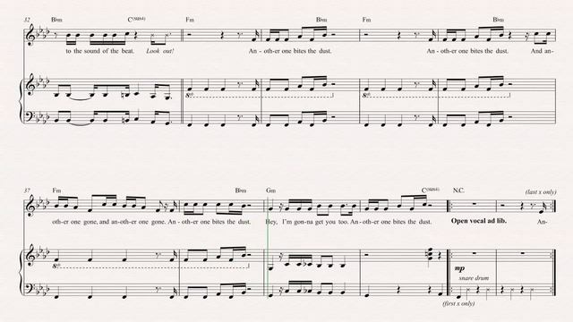 Trumpet - Another One Bites the Dust - Queen Sheet Music, Chords, & Vocals смотреть онлайн
