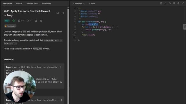 Leetcode Day 4 JavaScript Challenge Solution: 2635. Apply Transform Over Each Element in Array смотреть онлайн