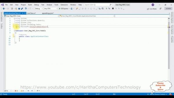 ASP NET Core 3.0 User Registration Form Example MVC Web Application VS2019