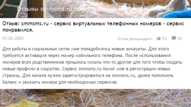 Отзывы smmsms.ru принять смс на виртуальный номер смотреть онлайн