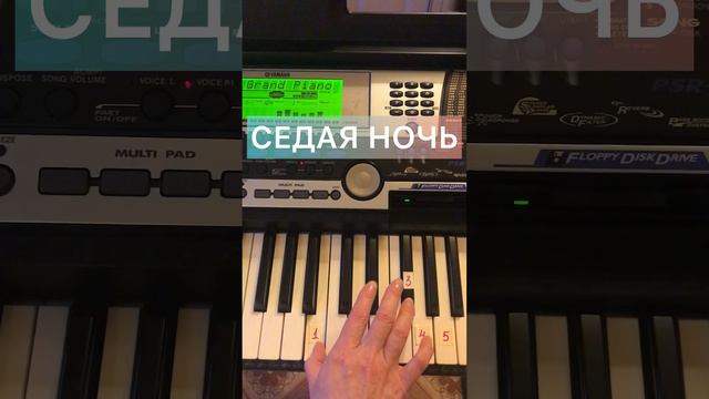 Седая ночь | туториал | как сыграть на пианино смотреть онлайн