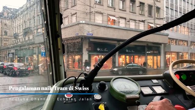(1080 FULL HD) Travelling santai keliling kota Zurich menggunakan Tram Swiss. смотреть онлайн