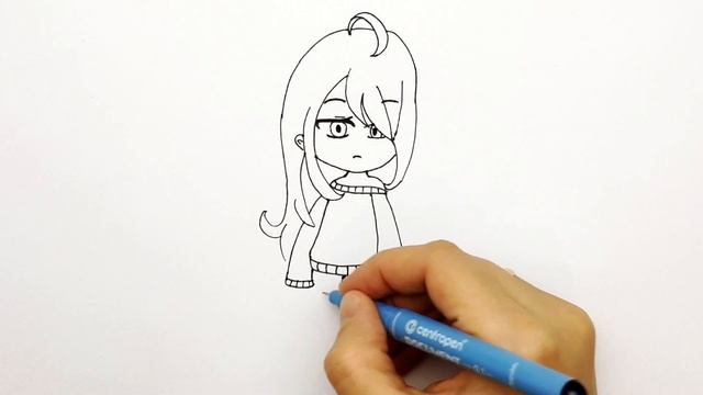 Как нарисовать персонажа из Гача лайф. Просто рисуем любого персонажа из приложения Gacha Life. смотреть онлайн
