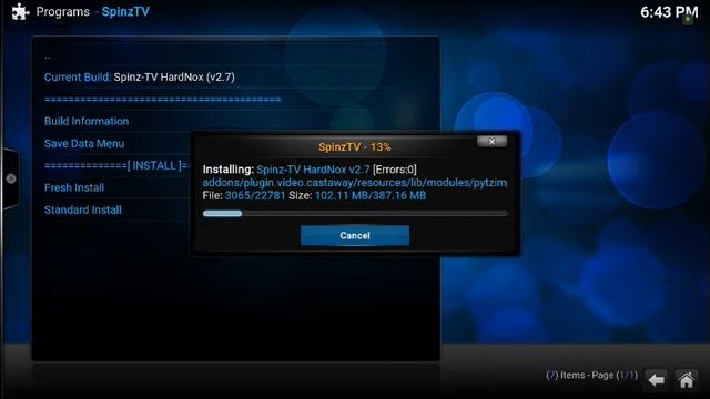 Update Spinz TV in Kodi 16.1 смотреть онлайн