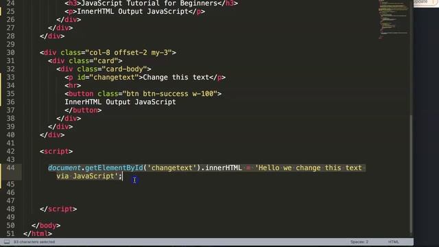 InnerHTML JavaScript смотреть онлайн