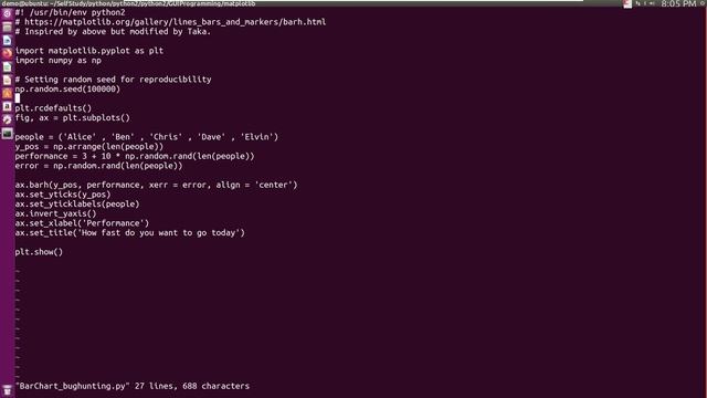 python2, matplotlib, bug hunting ,AttributeError: 'module' object has no attribute 'arrange' смотреть онлайн