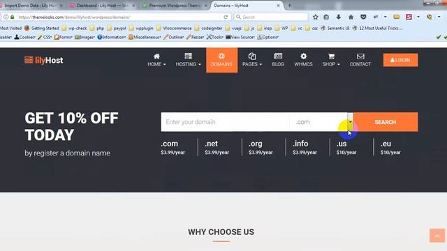 Overview of "lilyHost | Responsive WHMCS Hosting WordPress Theme" смотреть онлайн