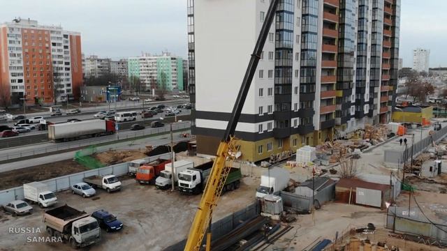 Новое строительство ЖК на Московском шоссе / 14 декабря 2021 / Кировский р-он / город Самара /Russi смотреть онлайн