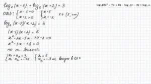 решение логарифмических уравнений